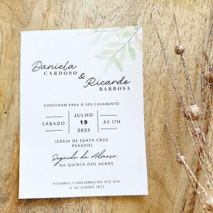 convite Oliveira de casamento