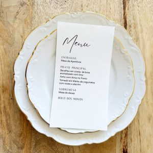 menu de casamento