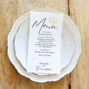 menu coroa principe de batizado ou comunhao