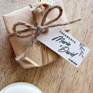 mini sabonete vintage para lembrança de casamento