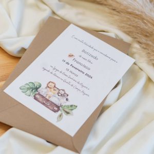convite animais para aniversario ou batizado