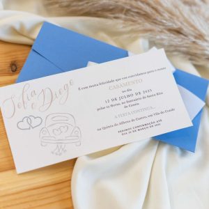 convite de casamento vintage