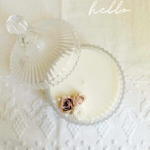 Vela para Decoração estilo Vintage e Rústico - decorada com flores estabilizadas