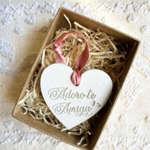 Medalha em Gesso Perfumado Adoro-te Amiga