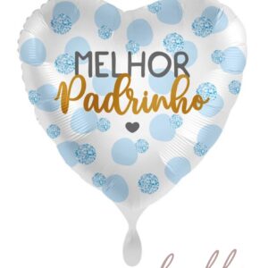 Balão em Foil Coração Melhor Padrinho