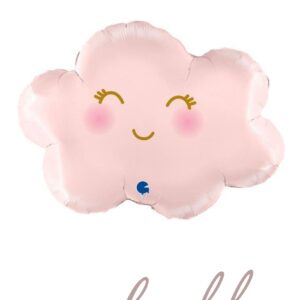 Balão Foil Nuvem Rosa para Chá de Bebé e Baby Shower