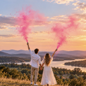 Pó Rosa para Revelação do Sexo do Bebé